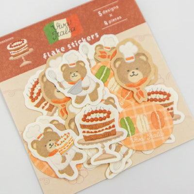 Furukawashiko Viva Italia Sticker Flakes - Dessert Bear QSA335