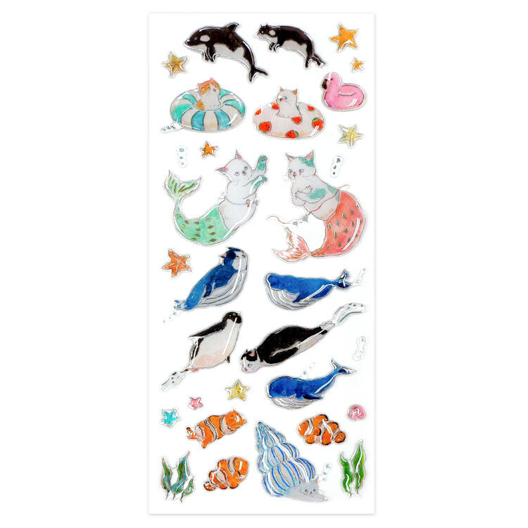 Active Corporation x Tocorocomugi Epoxy Sticker - Under the Sea ST-615s