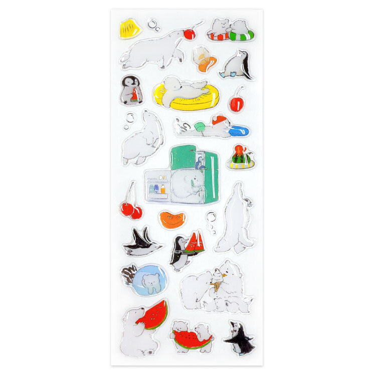 Active Corporation x Momoro Epoxy Sticker - Polar Bear and Penguin ST-617s