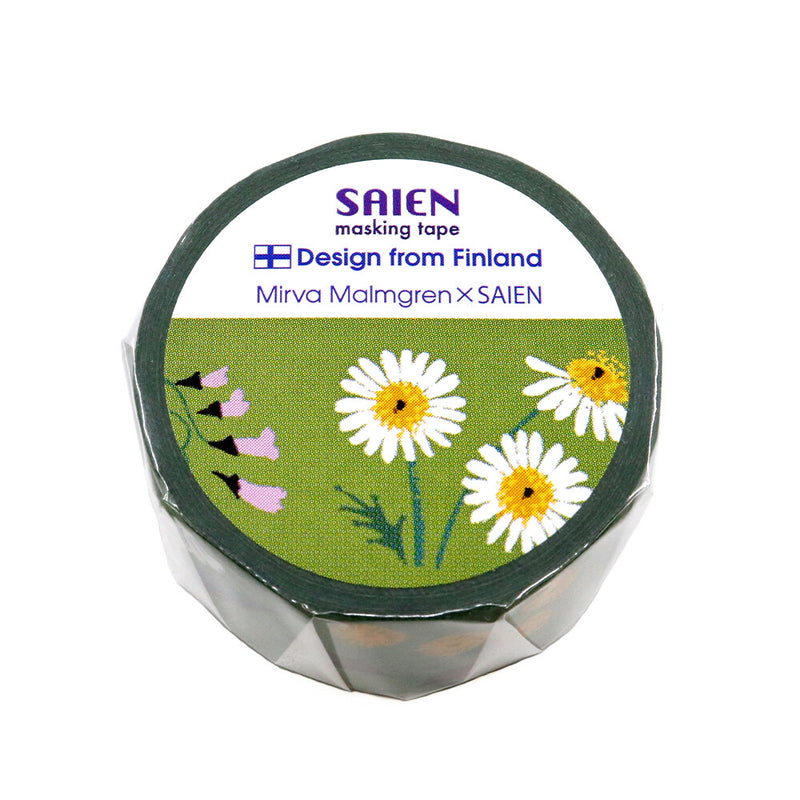 SAIEN masking tape with floral design on a white background