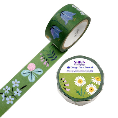 Green floral tape with 'SAIEN' branding on a white background