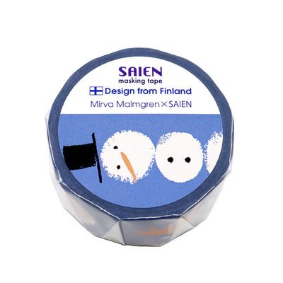 Masking tape with snowman design and SAIEN branding on a white background