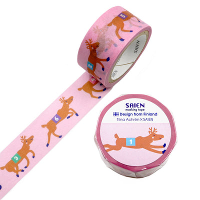 SAIEN x Tiina Achrén Washi Tape - Reindeer Race TR4065