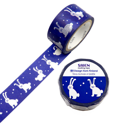 SAIEN x Tiina Achrén Washi Tape - Winter Rabbits TR4066