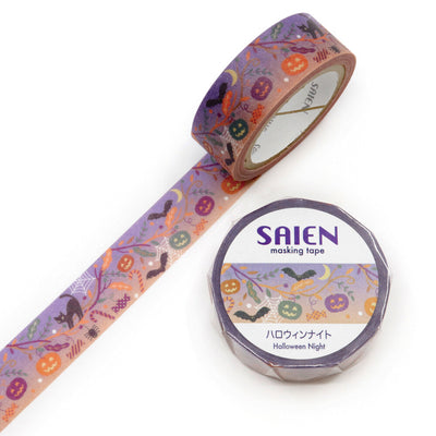 Halloween-themed masking tape with 'SAIEN' branding on a white background