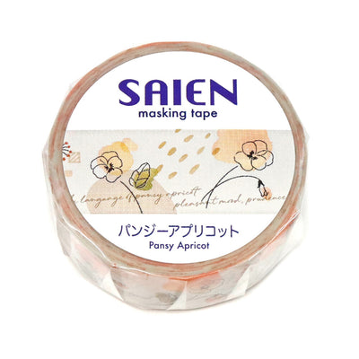 SAIEN Washi Tape - Pansy Apricot UR0272