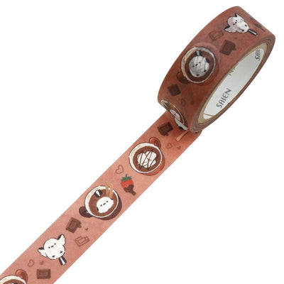 SAIEN Washi Tape - Long Tailed Tit and Hot Chocolate UR0275