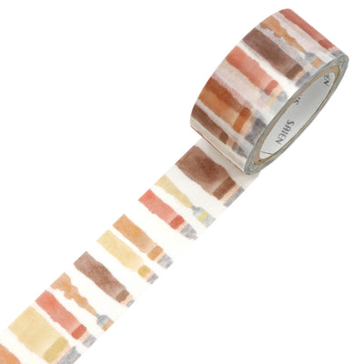 Decorative tape with watercolor stripe pattern on a white background