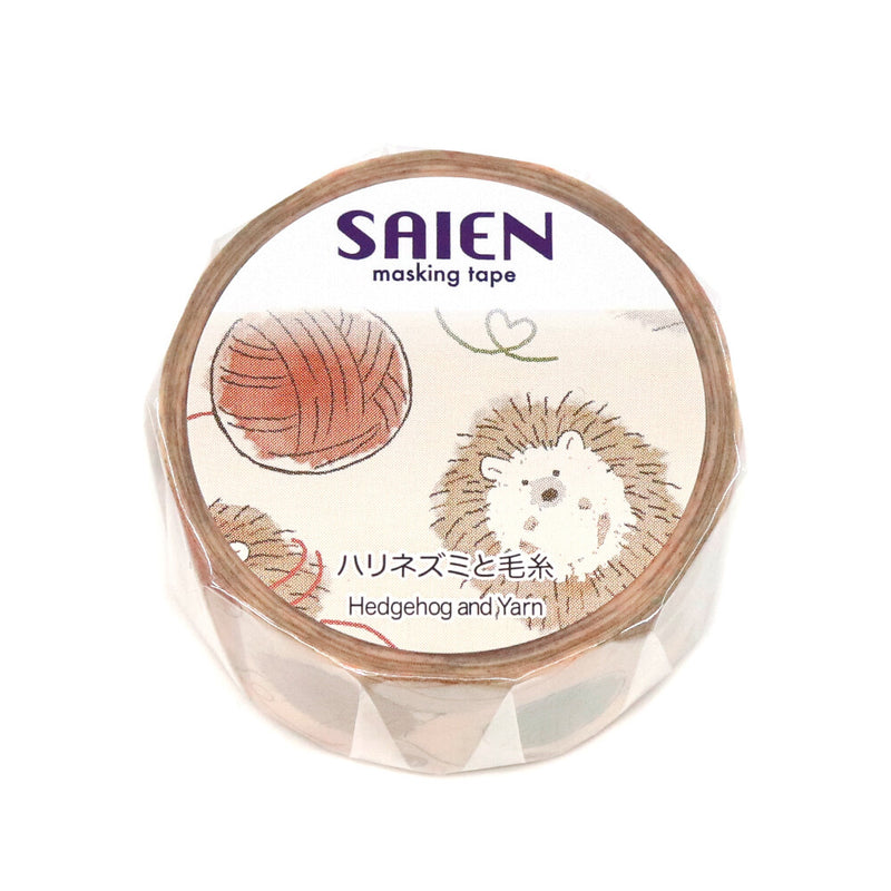 SAIEN Washi Tape - Hedgehog and Yarn UR4085