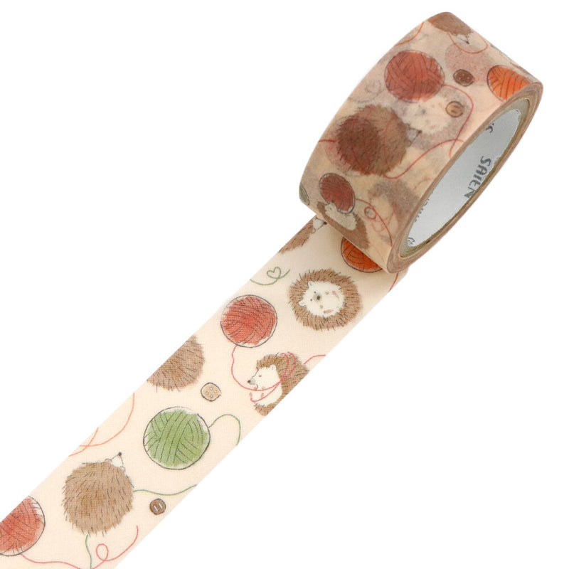 SAIEN Washi Tape - Hedgehog and Yarn UR4085