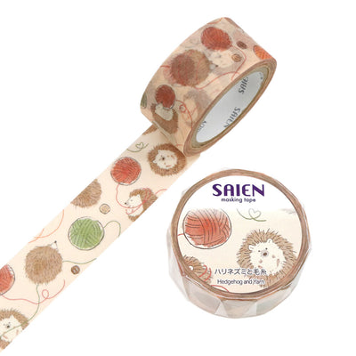 SAIEN Washi Tape - Hedgehog and Yarn UR4085