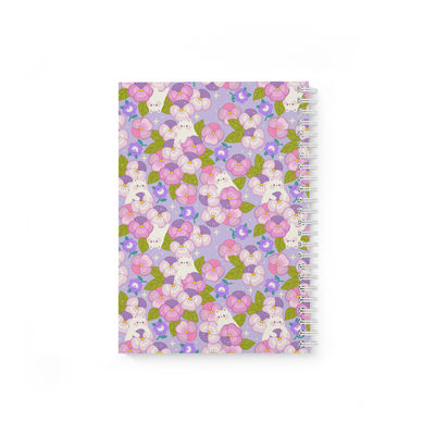 Meowashi Studio - White Cat and Pansy Reusable Sticker Collection Book