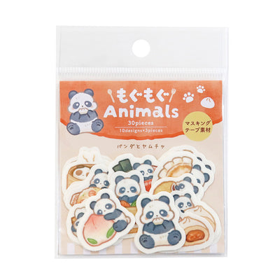 SAIEN Mogu Mogu Animals Sticker Flakes - Panda and Dim Sum Y0030