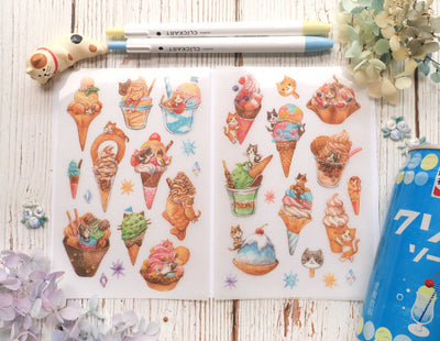 Maruco Art - Kitten Ice Desserts Rub-on Transfer Sticker
