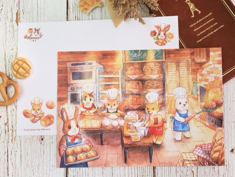 Maruco Art - Animal Bakery Card