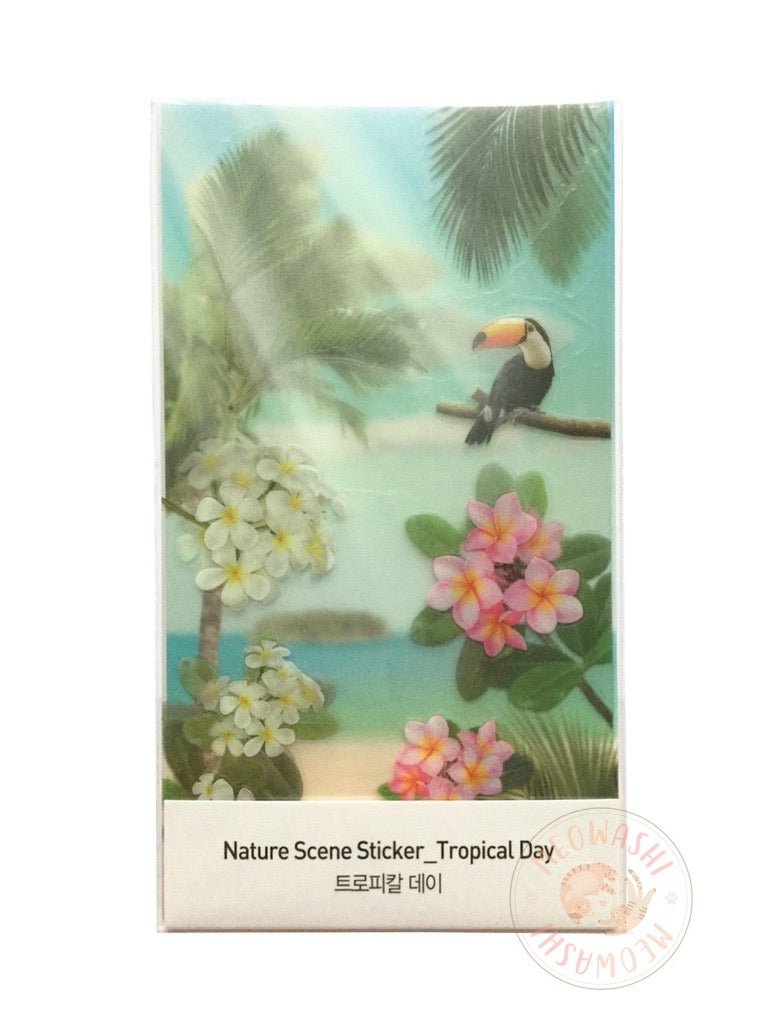 Appree nature scene sticker - Tropical day ANS-001