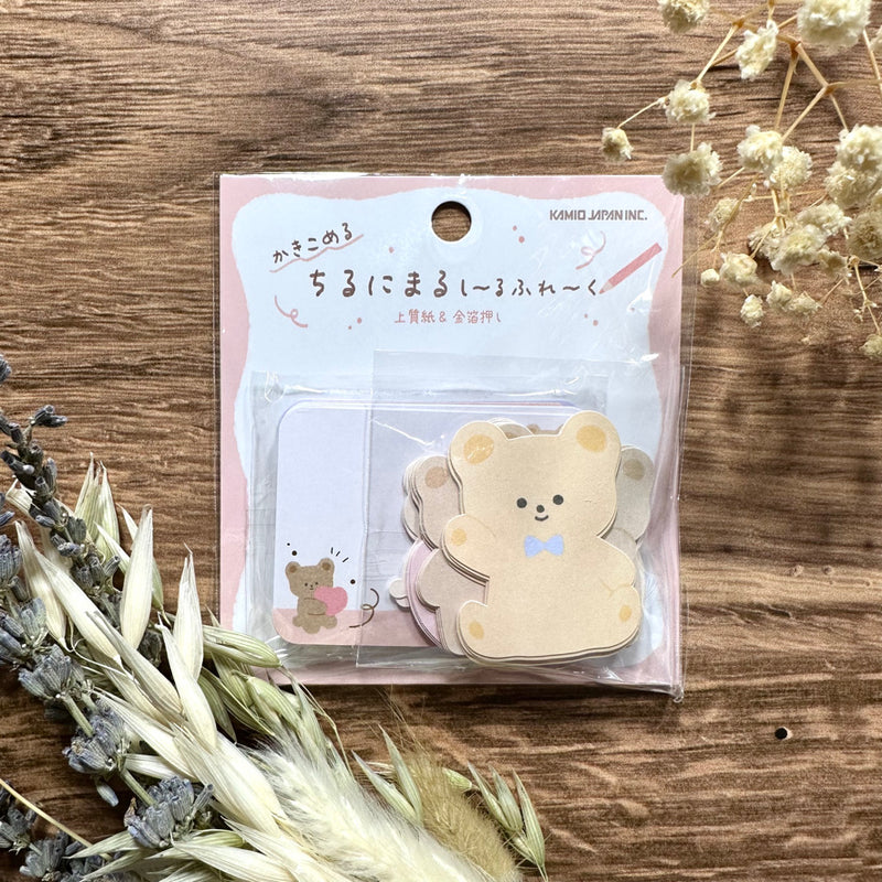 Kamio Chirunimaru Writable Sticker Flakes - Bear 210622