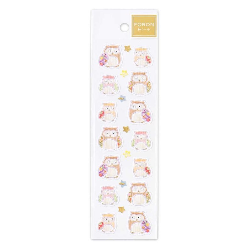 FORON gold foil sticker - Owl and star 1304106