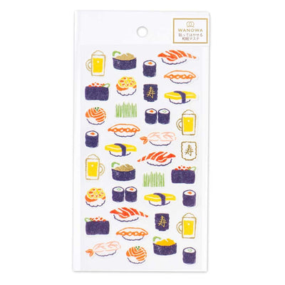 Wanowa gold foil washi sticker - Sushi 1354110