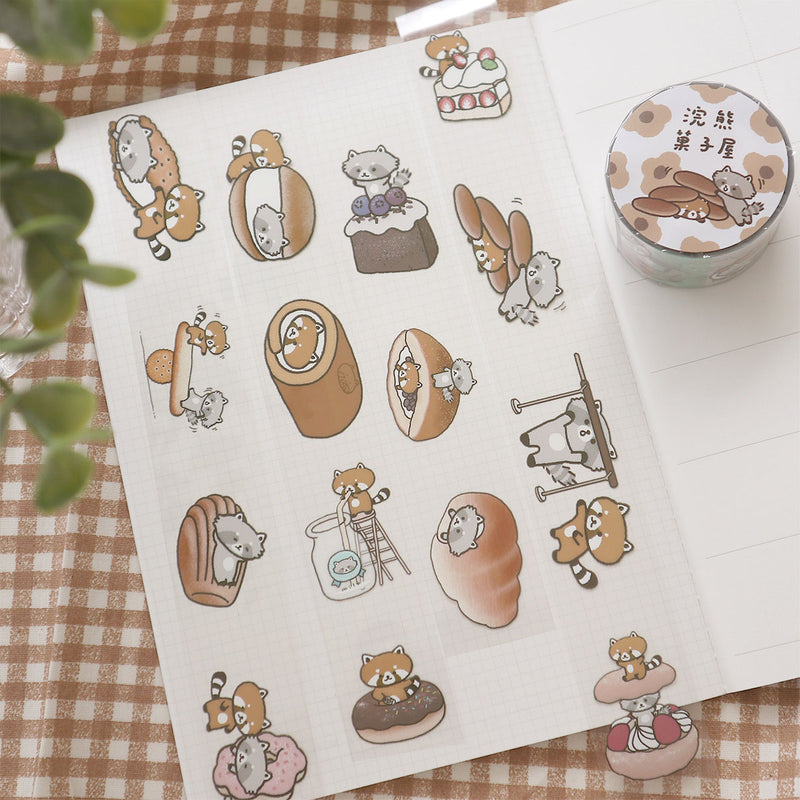 Raccoon House Dessert Clear PET Tape (A) โ Meowashi