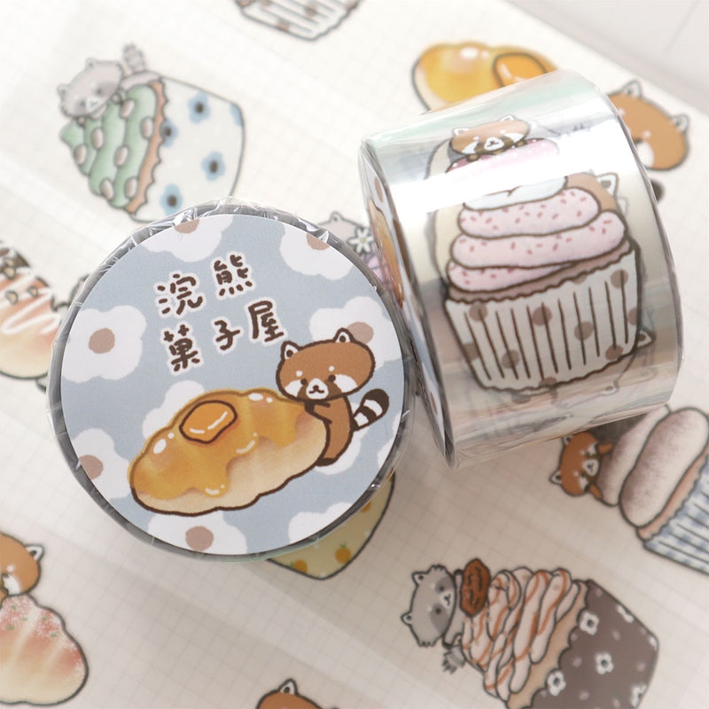 Raccoon House - Croissant and Cupcake Clear PET Tape