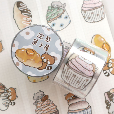 Raccoon House - Croissant and Cupcake Clear PET Tape
