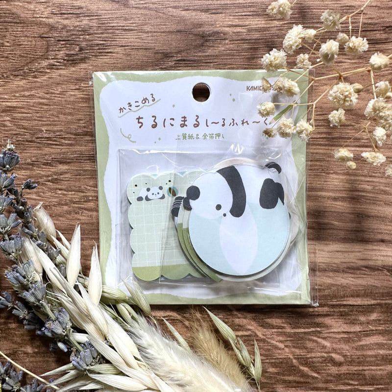 Kamio Chirunimaru Writable Sticker Flakes - Panda 210627
