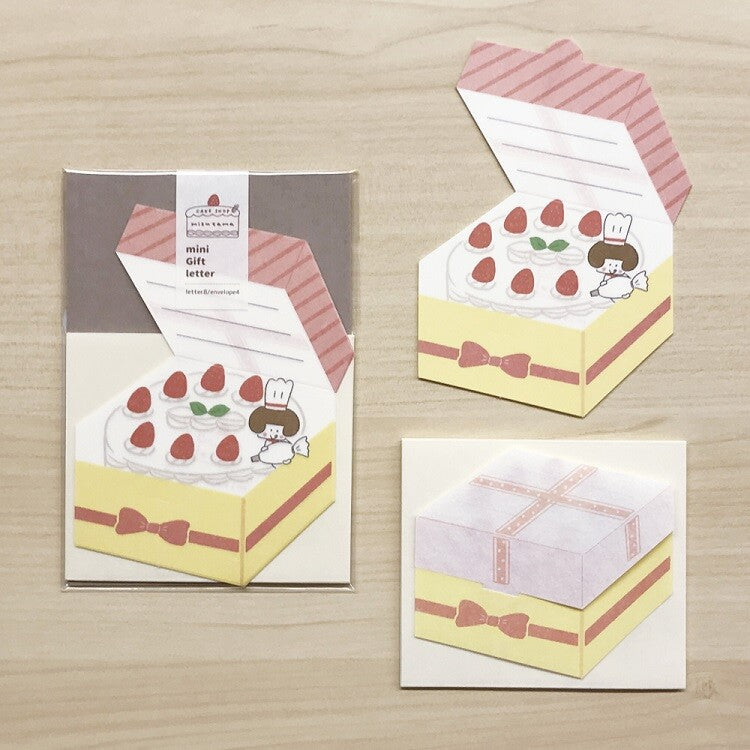 Papier Platz x Mizutama CAKE SHOP Mini Gift Letter Set - Strawberry Cake 35-057