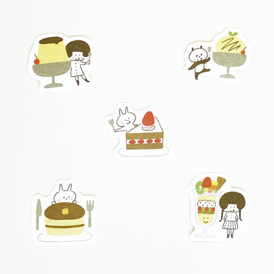 Papier Platz mizutama washi sticker flakes - Cafe dessert 35-671
