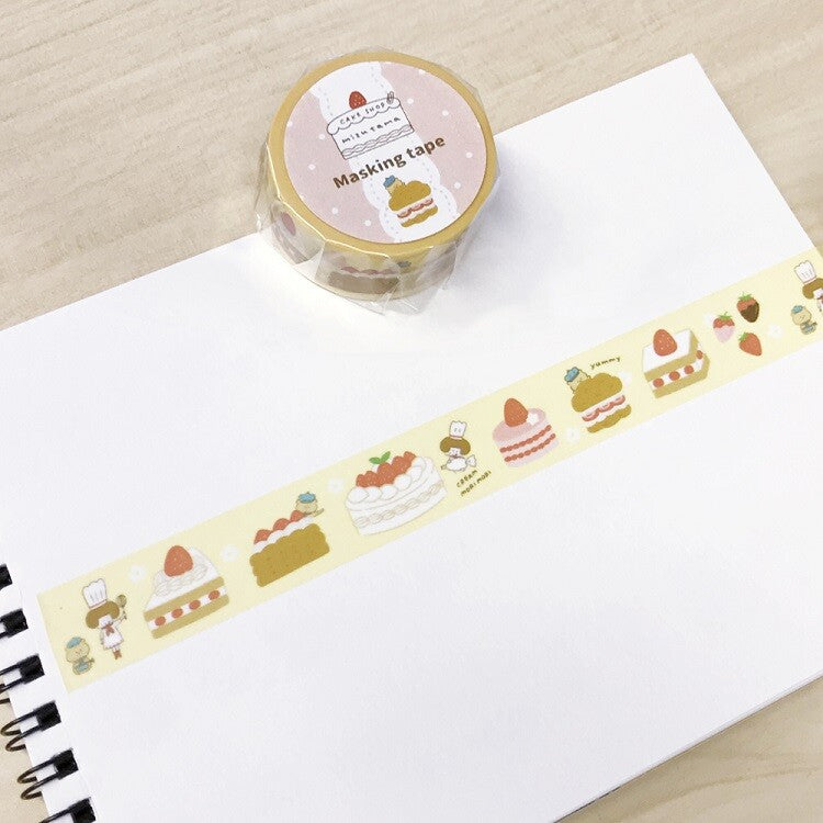 Papier Platz x Mizutama CAKE SHOP Washi Tape - Strawberry Dessert