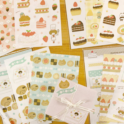 Papier Platz x Mizutama CAKE SHOP Sticker Sheet - Strawberry Dessert