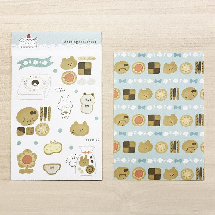 Papier Platz x Mizutama CAKE SHOP Sticker Sheet - Cookie Box 35-681