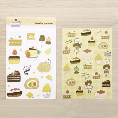 Papier Platz x Mizutama CAKE SHOP Sticker Sheet - Dessert 35-682