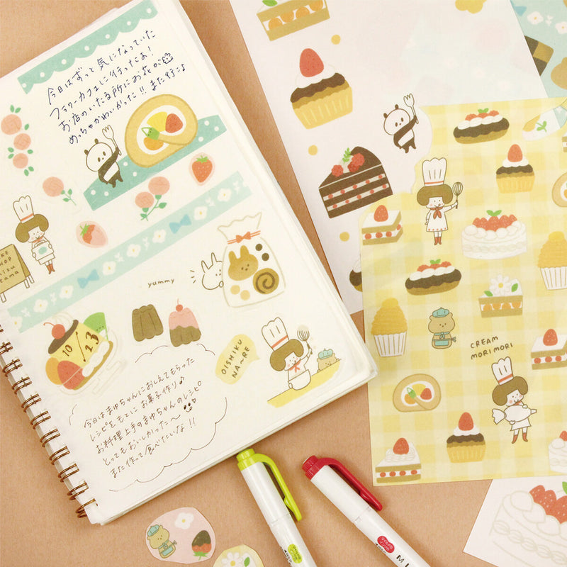 Papier Platz x Mizutama CAKE SHOP Sticker Sheet - Cake Shop
