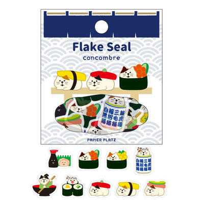 Papier Platz Concombre Washi Sticker Flakes - Sushi 51-634