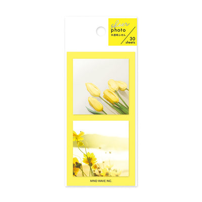 Mind Wave sheer photo sticky notes - Yellow 57686