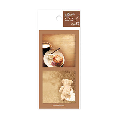 Mind Wave sheer photo sticky notes - Brown 57687