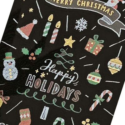Mind Wave winter selection - Happy holidays gold foil sticker 79693
