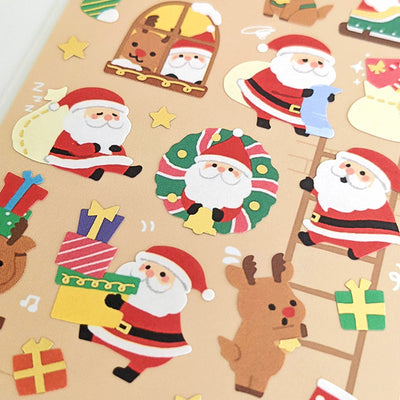 Mind Wave Winter Selection - Cheerful Santa Gold Foil Sticker 80857