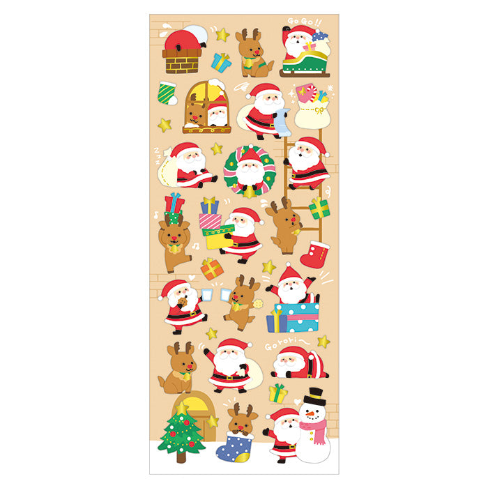 Mind Wave Winter Selection - Cheerful Santa Gold Foil Sticker 80857