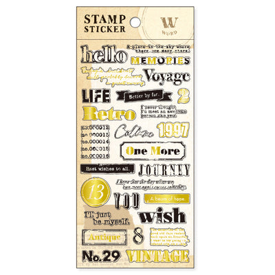 Mind Wave stamp gold foil clear sticker - Word 80882