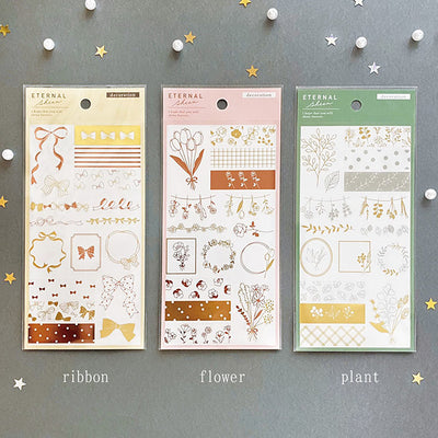 Mind Wave eternal sheen foil clear sticker - Flower