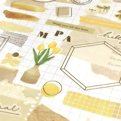 Mind Wave collage gold foil sticker - Yellow 80971