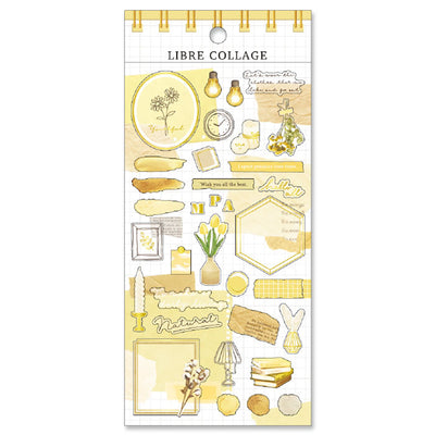 Mind Wave collage gold foil sticker - Yellow 80971