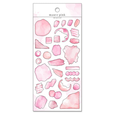 Mind Wave watercolor sticker - Mauve pink 80976