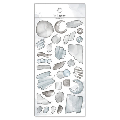 Mind Wave watercolor sticker - Ash gray 80984
