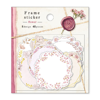 Mind Wave Frame Gold Foil Sticker Flakes - Flower 81123