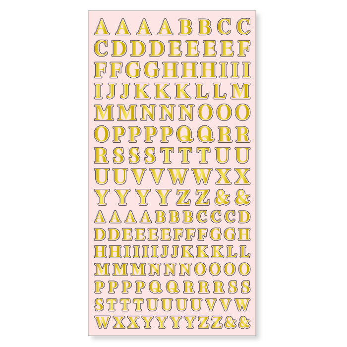 Mind Wave MOJI Collection - Gold Alphabet Clear Sticker 81144