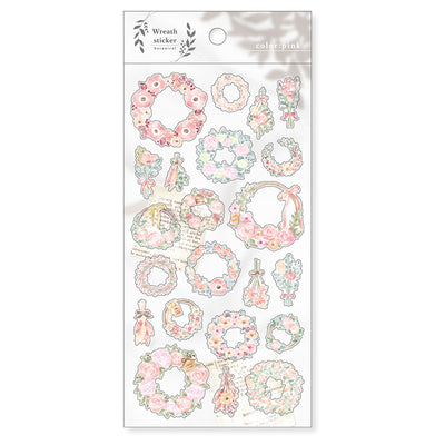 Mind Wave Wreath Clear Sticker - Pink 81192