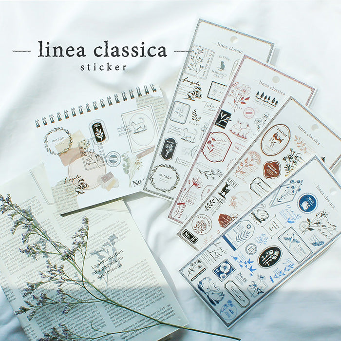 Mind Wave Linea Classica Silver Foil Clear Sticker - Swan